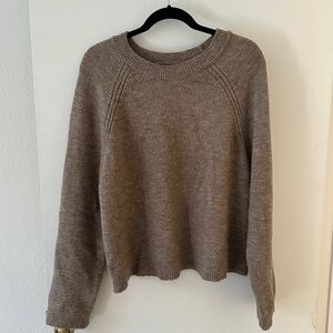 ASOS knit pullover sweater in taupe brown